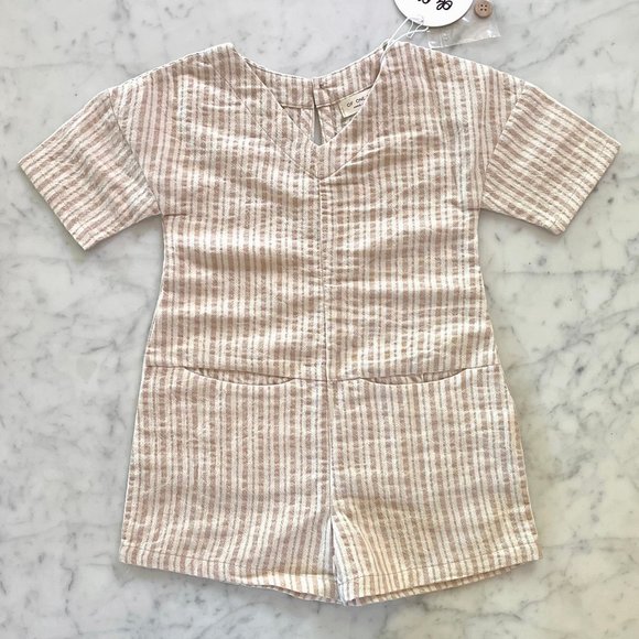 Of One Sea Striped Romper 1/2Y. - Picture 2 of 5